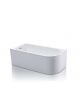 Acrylic free standing back-to-wall bathtub, model NOLA white 160x75x57 cm - 6